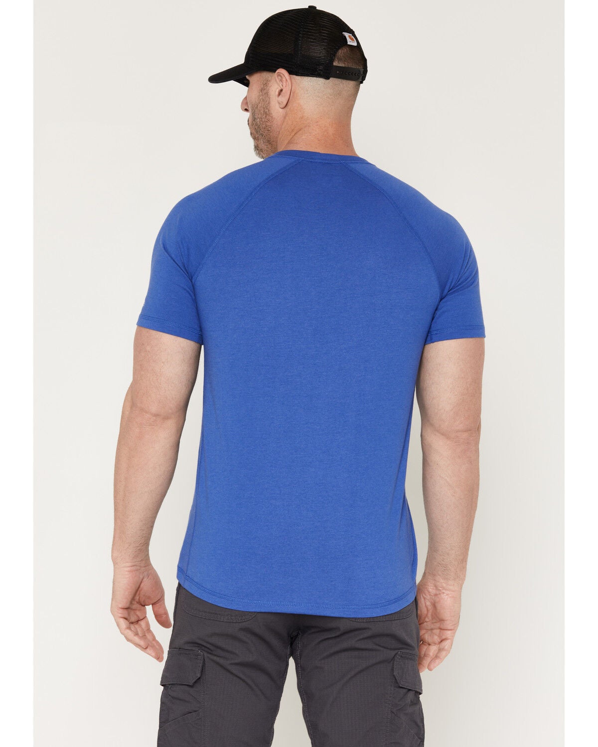 Image #4 - Carhartt Men's Force&reg; Relaxed Fit Short Sleeve Pocket T-Shirt, Blue, hi-res