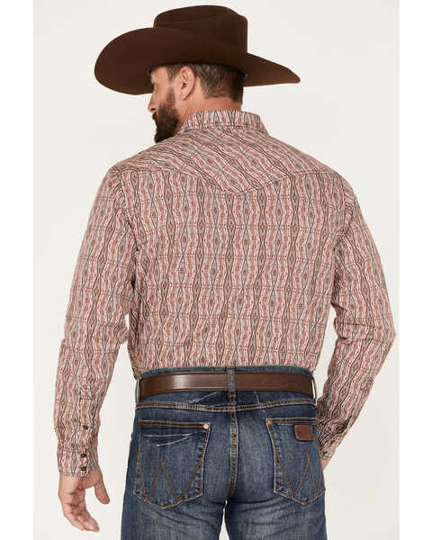Image #4 - Cody James Men's Traverse Southwestern Print Snap Western Shirt , Red, hi-res