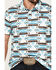 Image #3 - Rock & Roll Denim Men's Boot Barn Exclusive Southwestern Print Short Sleeve Polo Shirt , White, hi-res