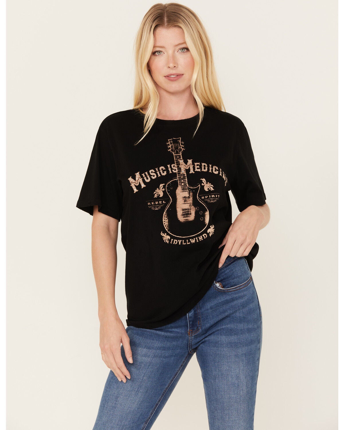 Image #1 - Idyllwind Women's Rollingwood Guitar Short Sleeve Graphic Tee, , hi-res