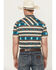 Image #4 - Rock & Roll Denim Men's Southwestern Striped Short Sleeve Snap Stretch Western Shirt, Turquoise, hi-res