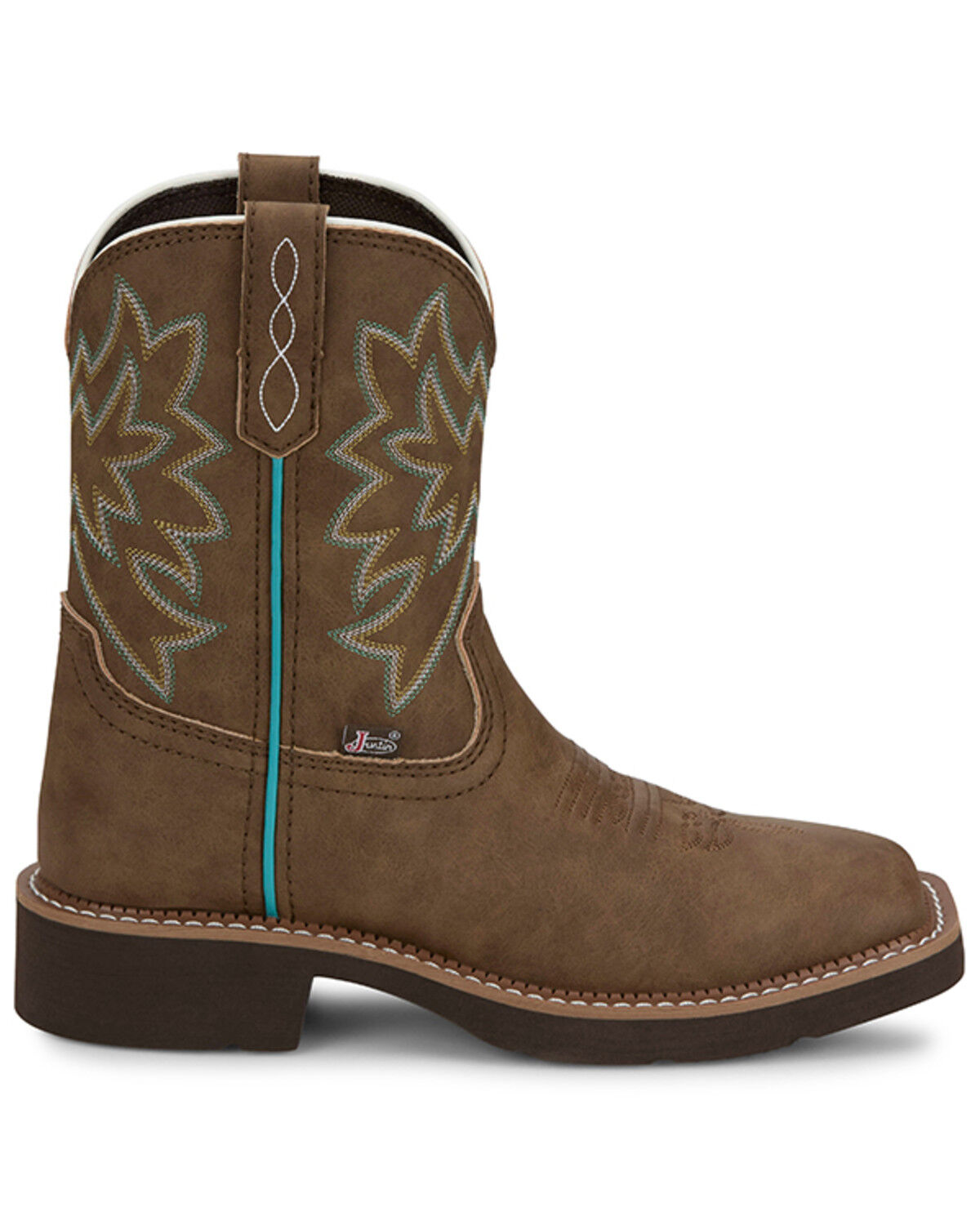 Image #2 - Justin Women's Gypsy Western Boots - Broad Square Toe, Tan, hi-res