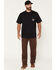 Image #1 - Hawx Men's Axel Duck Double Front Carpenter Stretch Work Pants, Brown, hi-res