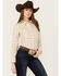 Image #2 - Wrangler Retro Women's Plaid Print Long Sleeve Pearl Snap Western Shirt, Cream, hi-res