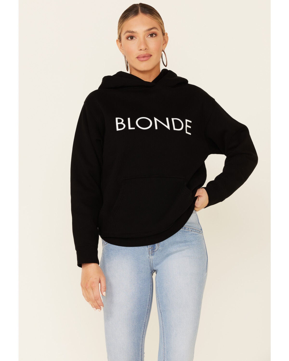 blonde sweatshirt