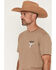 Image #2 - Ariat Men's Best Longhorn Short Sleeve Graphic T-Shirt, Taupe, hi-res