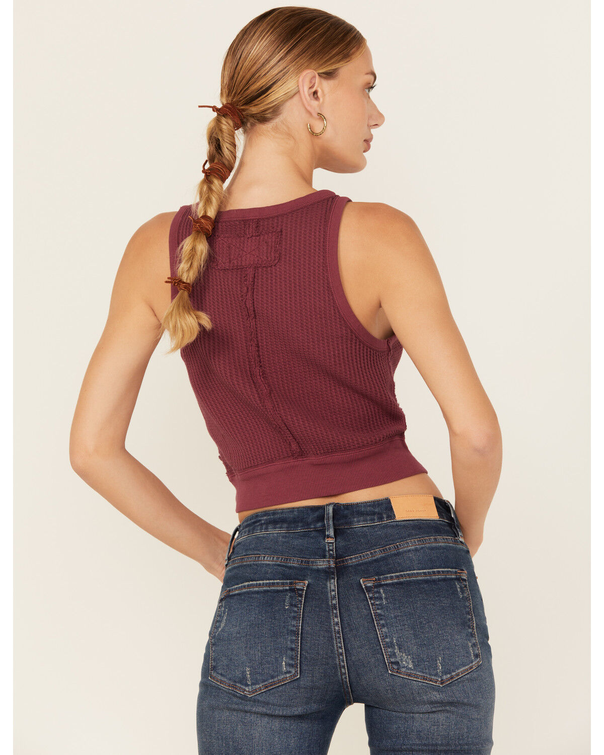 Image #4 - Free People Women's Vest Tank, Burgundy, hi-res