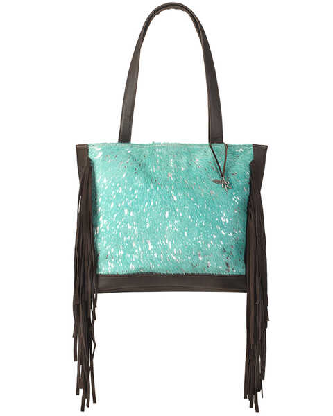 Angel Ranch Women's Concealed Carry Tote Handbag, Turquoise, hi-res