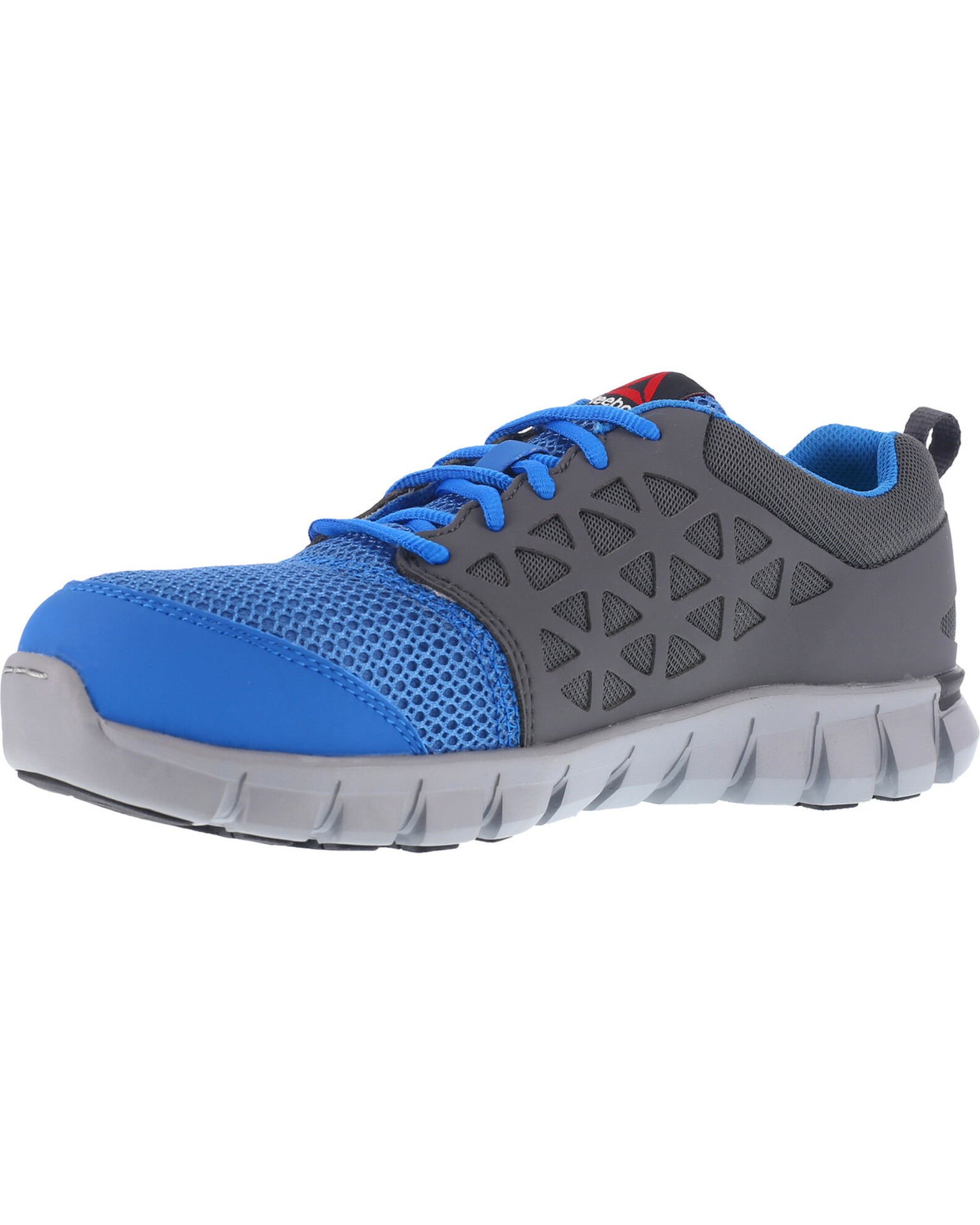 Image #2 - Reebok Women's Sublite Cushion Athletic Work Oxfords - Alloy Toe, Blue, hi-res