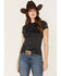 Image #1 - RANK 45® Women's Solid Short Sleeve Performance Tee, Black, hi-res