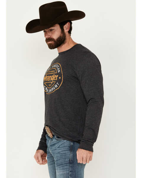 Image #3 - Wrangler Men's Real American Logo Long Sleeve T-Shirt, Grey, hi-res