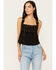 Image #1 - Free People Women's Rikki Studded Top , Black, hi-res