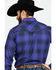Rock 47 by Wrangler Men's Large Plaid Long Sleeve Western Shirt , Purple, hi-res