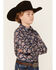 Image #2 - Cody James Boys' Grand Finale Paisley Print Long Sleeve Snap Western Shirt, Navy, hi-res