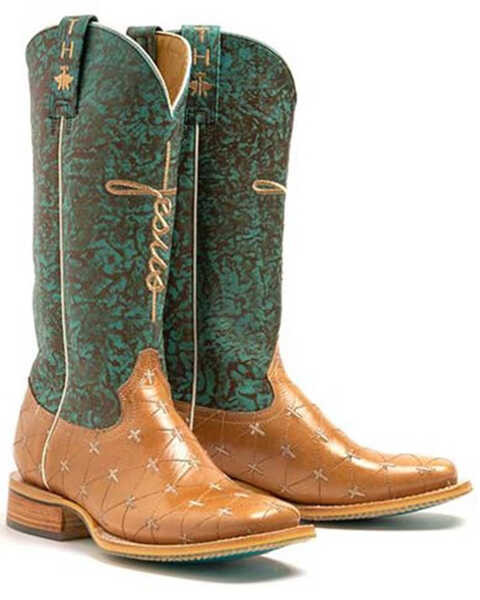 Tin Haul Women's Prince of Peace Western Boots - Broad Square Toe, Brown, hi-res