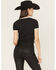 Image #4 - Girl Dangerous Women's Yippee Ki Yay Short Sleeve Ringer Tee, Black, hi-res