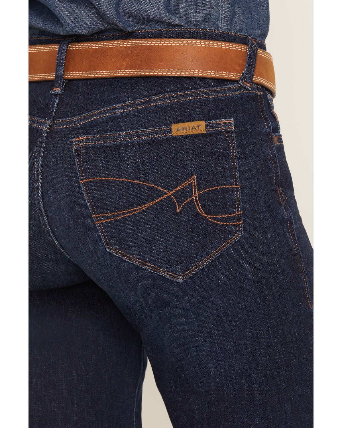 Image #4 - Ariat Women's Vilma Dark Wash Revel Perfect Rise Trouser Ultrastretch Denim Jeans, Dark Wash, hi-res