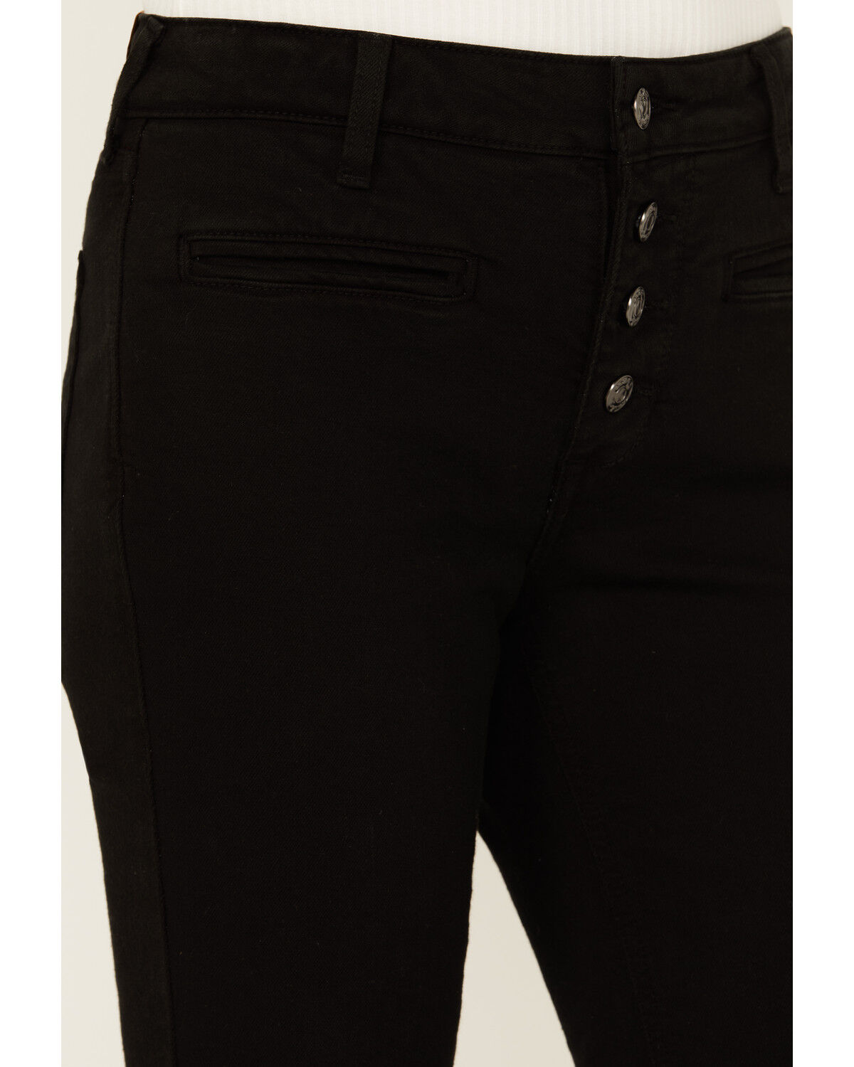 Image #2 - Ariat Women's High Rise Jazmine Kick Flare Jeans, Black, hi-res