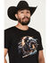 Image #2 - RANK 45® Men's Bronc Lightning Short Sleeve Graphic T-Shirt, Black, hi-res