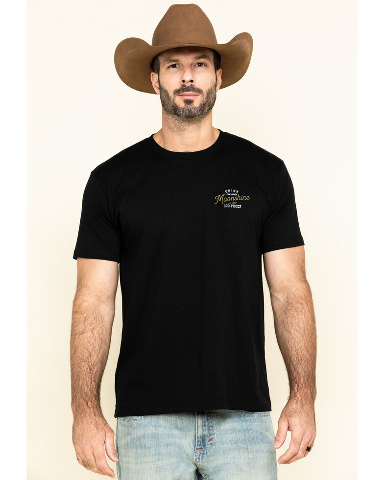 Moonshine Spirit Men S Black Provisions Graphic Short Sleeve T