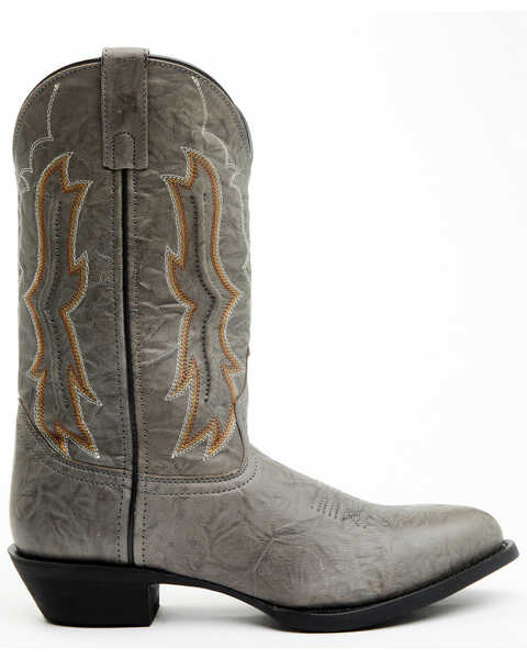 Image #2 - Laredo Men's Fancy Stitch Western Boots - Medium Toe , Grey, hi-res