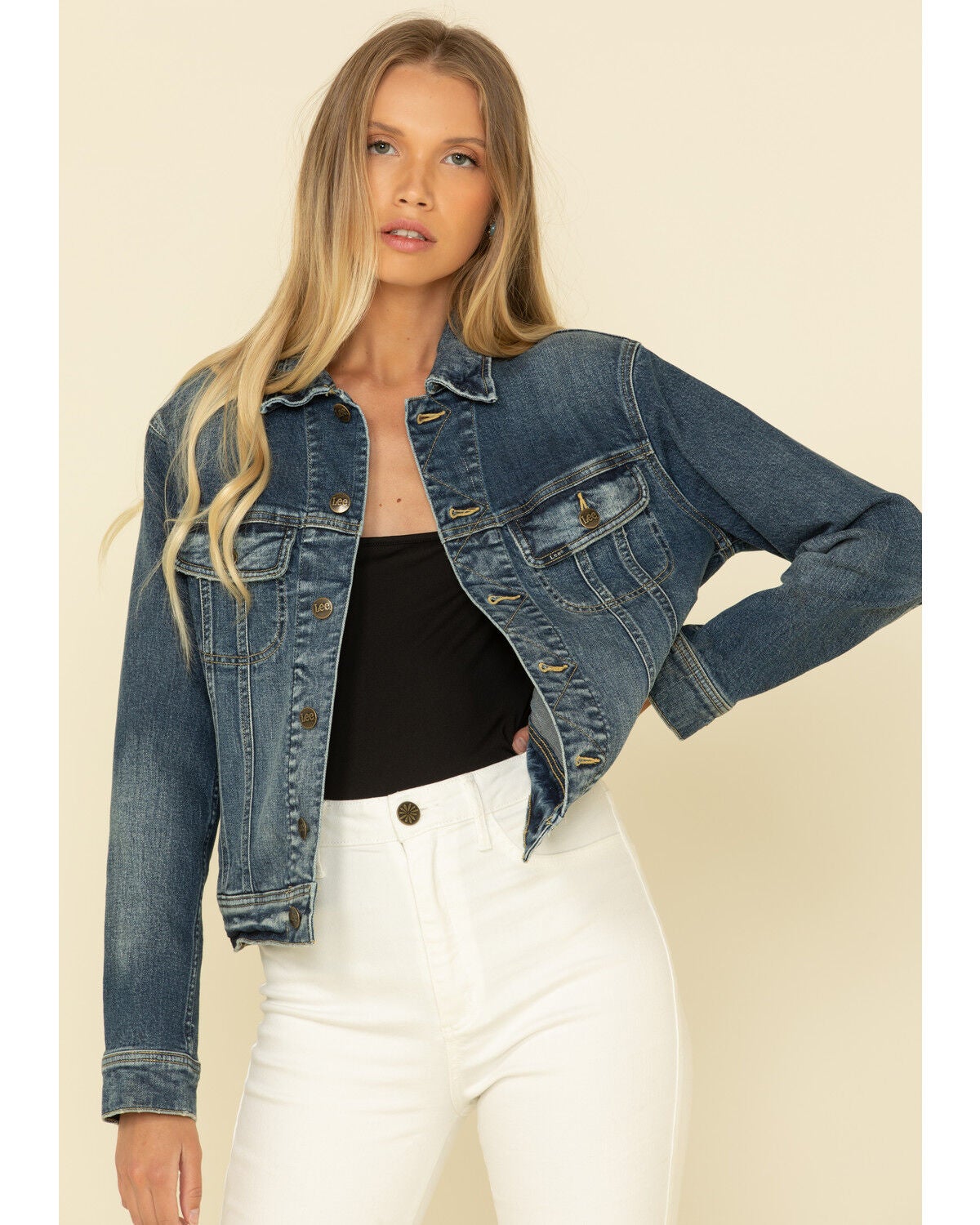 Image #1 - Lee Women's Dark Wash Rider Denim Jacket , , hi-res