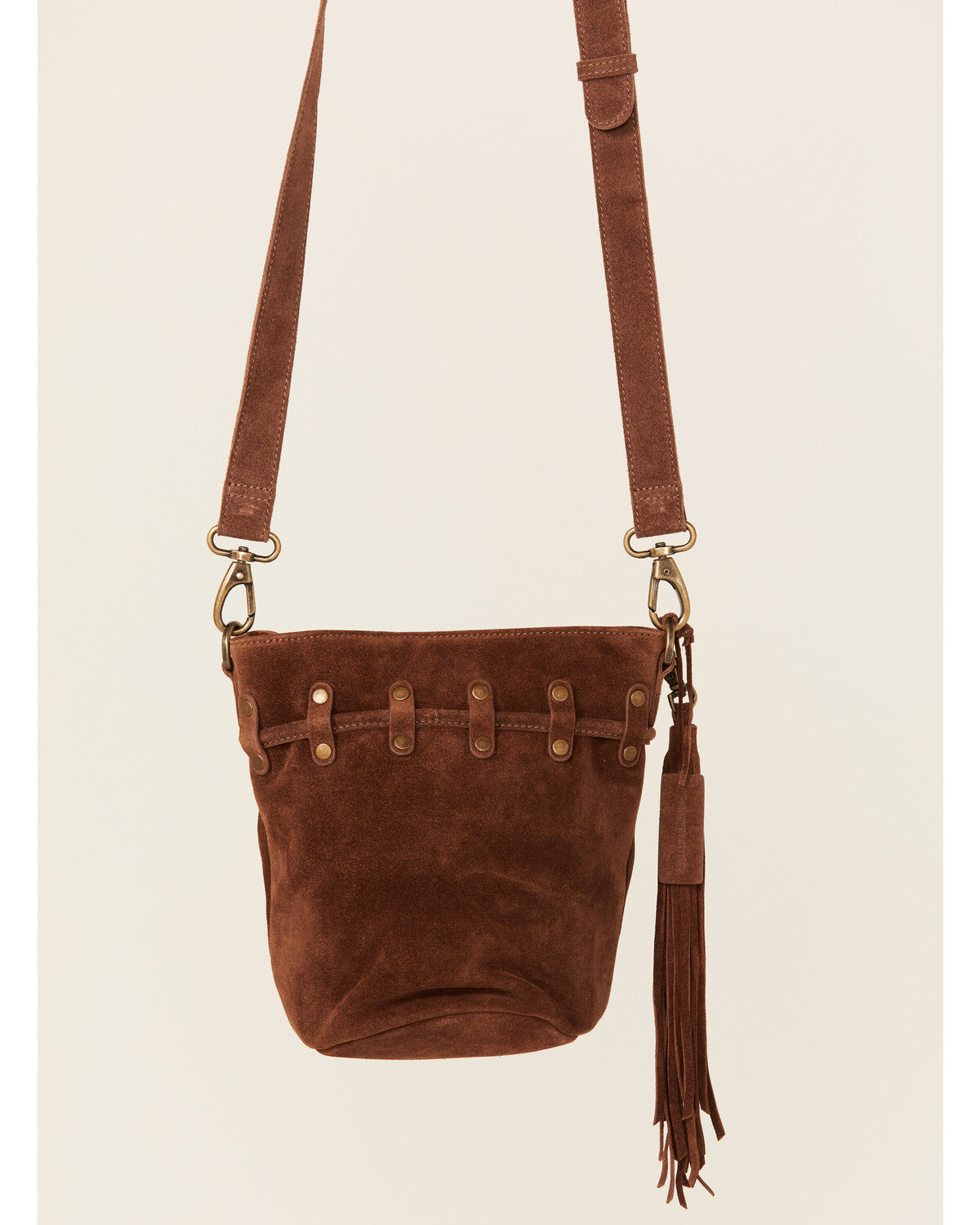 Image #3 - Shyanne Women's Aria Suede Bucket Crossbody Bag, Brown, hi-res