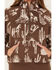 Image #3 - Shyanne Women's Kate Conversation Print 1/2 Zip Pullover, Mahogany, hi-res