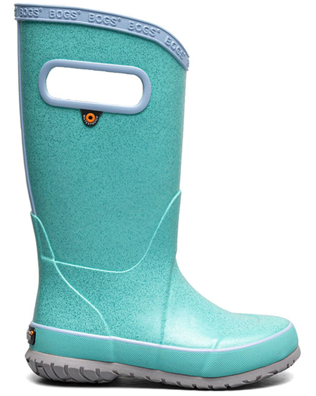 Image #2 - Bogs Girls' Rainbow Glitter Rainboots, Aqua, hi-res