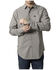 Image #1 - Kimes Ranch Men's Linville Short Sleeve Button-Down Performance Shirt, Grey, hi-res