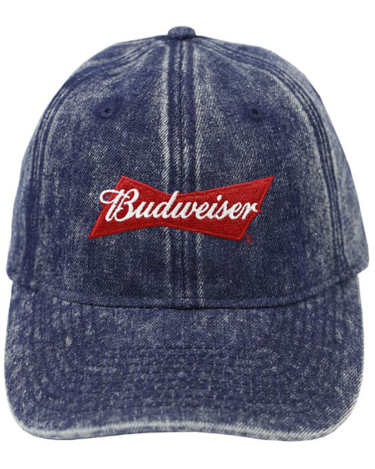 Image #1 - H Bar C Men's Budweiser Embroidered Logo Ball Cap, Dark Blue, hi-res