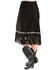 Image #3 - Kobler Leather Women's Yuma Fringe Suede Skirt, Black, hi-res