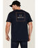 Image #4 - Brixton Men's Alpha Square logo Short Sleeve Graphic T-Shirt, Navy, hi-res