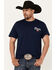 Image #2 - Changes Men's Coors Steerhead Short Sleeve Graphic T-Shirt , Navy, hi-res