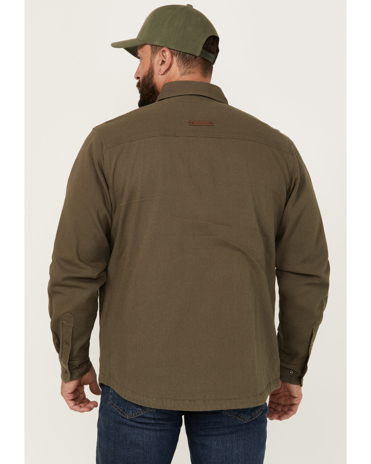 Image #4 - Dakota Grizzly Men's Elias Twill Fleece Lined Shirt Jacket, Olive, hi-res