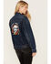 Image #4 - Ariat Women's Sendero Denim Trucker Jacket , Dark Wash, hi-res