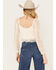 Image #4 - Jolt Women's Lace Smocked Long Sleeve Top, Ivory, hi-res