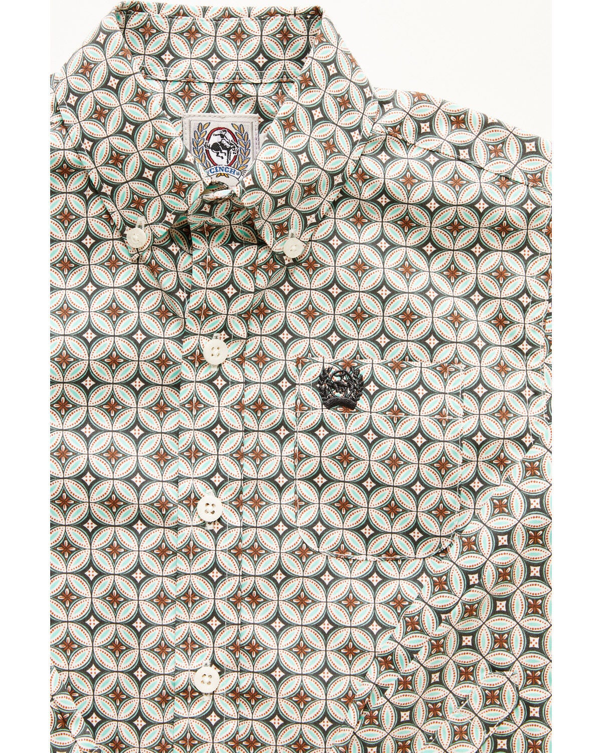 Image #2 - Cinch Toddler Boys' Geo Print Long Sleeve Button-Down Western Shirt, Cream, hi-res