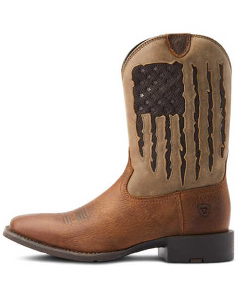 Image #2 - Ariat Men's Sport My Country VentTEK Western Performance Boots - Broad Square Toe, Brown, hi-res