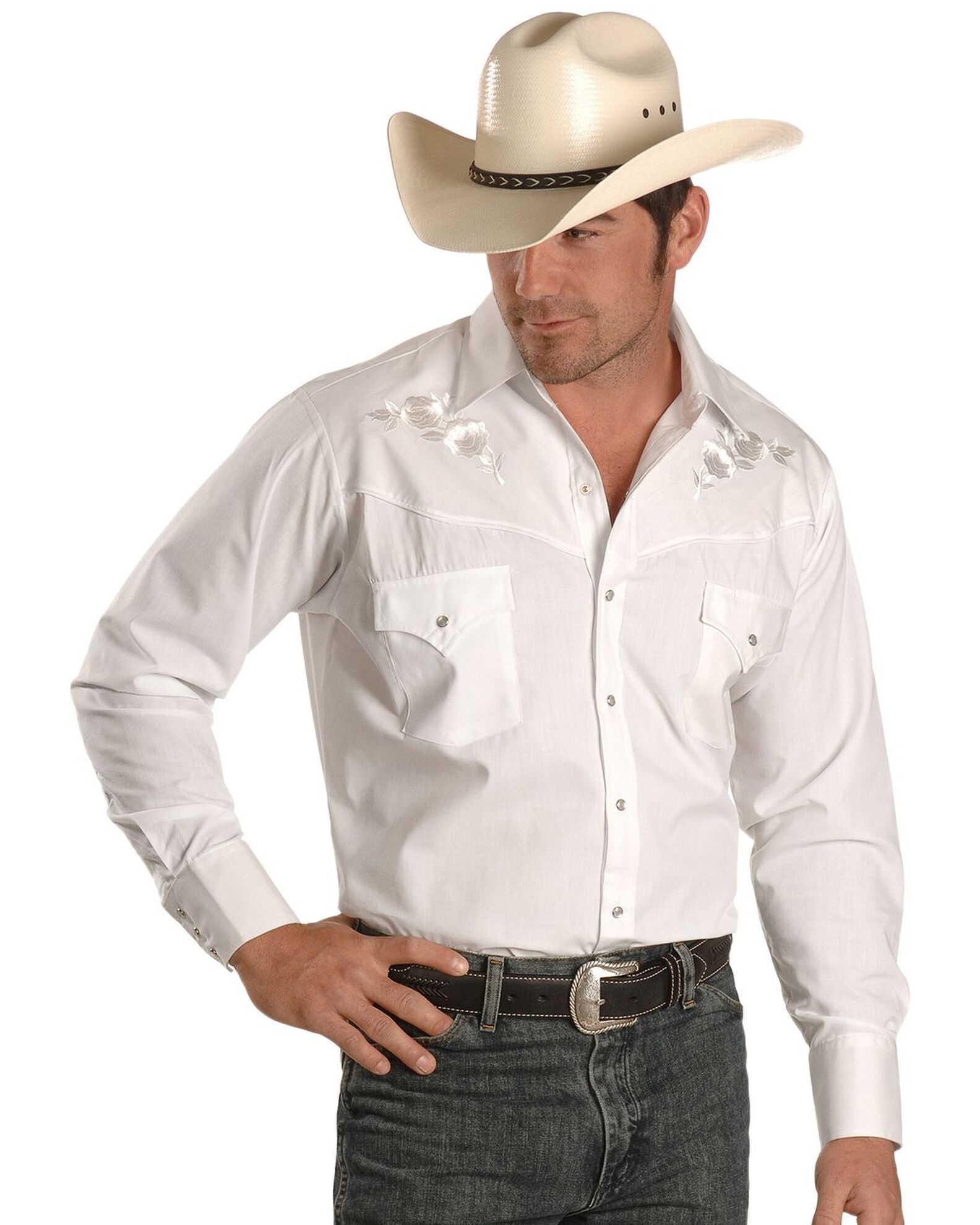 adviicd Men's Western Cowboy Long Sleeve Pearl Snap Casual Work