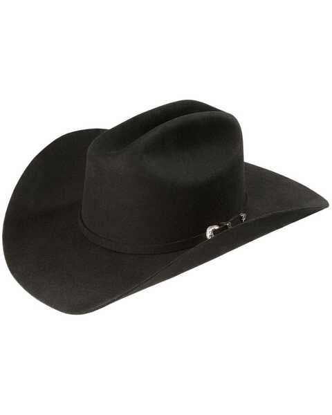 Justin Men's Rodeo 3X Wool Felt Cowboy Hat, Black, hi-res