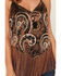Image #3 - Shyanne Women's Stevie Burnout Paisley Print Fringe Tank Top, Black, hi-res