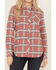 Image #3 - Idyllwind Women's Savoy Plaid Print Long Sleeve Pearl Snap Flannel Shirt, Rose, hi-res