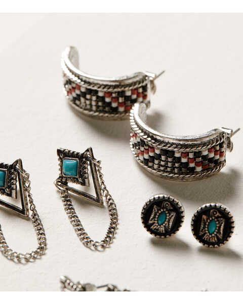 Image #3 - Idyllwind Women's Courtland Earring Set - 5-Piece, Silver, hi-res