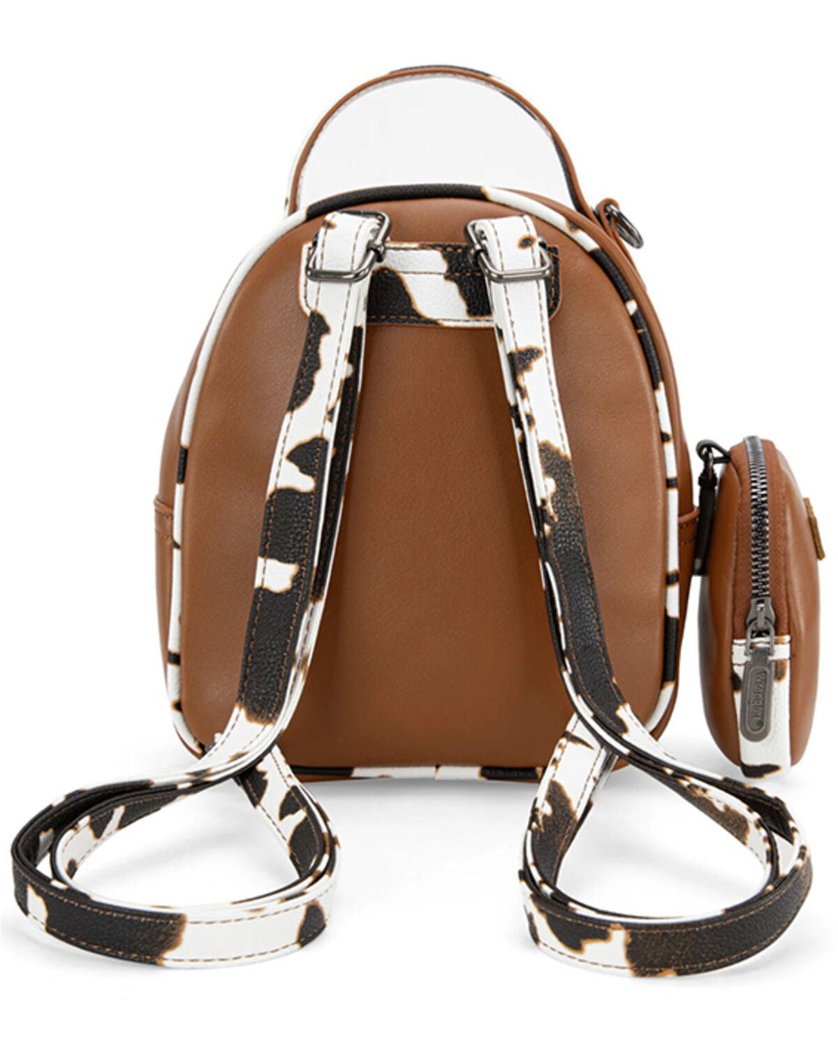 Image #2 - Wrangler Cow Print Mini Backpack, Brown, hi-res