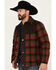 Image #3 - Pendleton Men's Buffalo Plaid Print Wool Timberline Shirt Jacket, Olive, hi-res