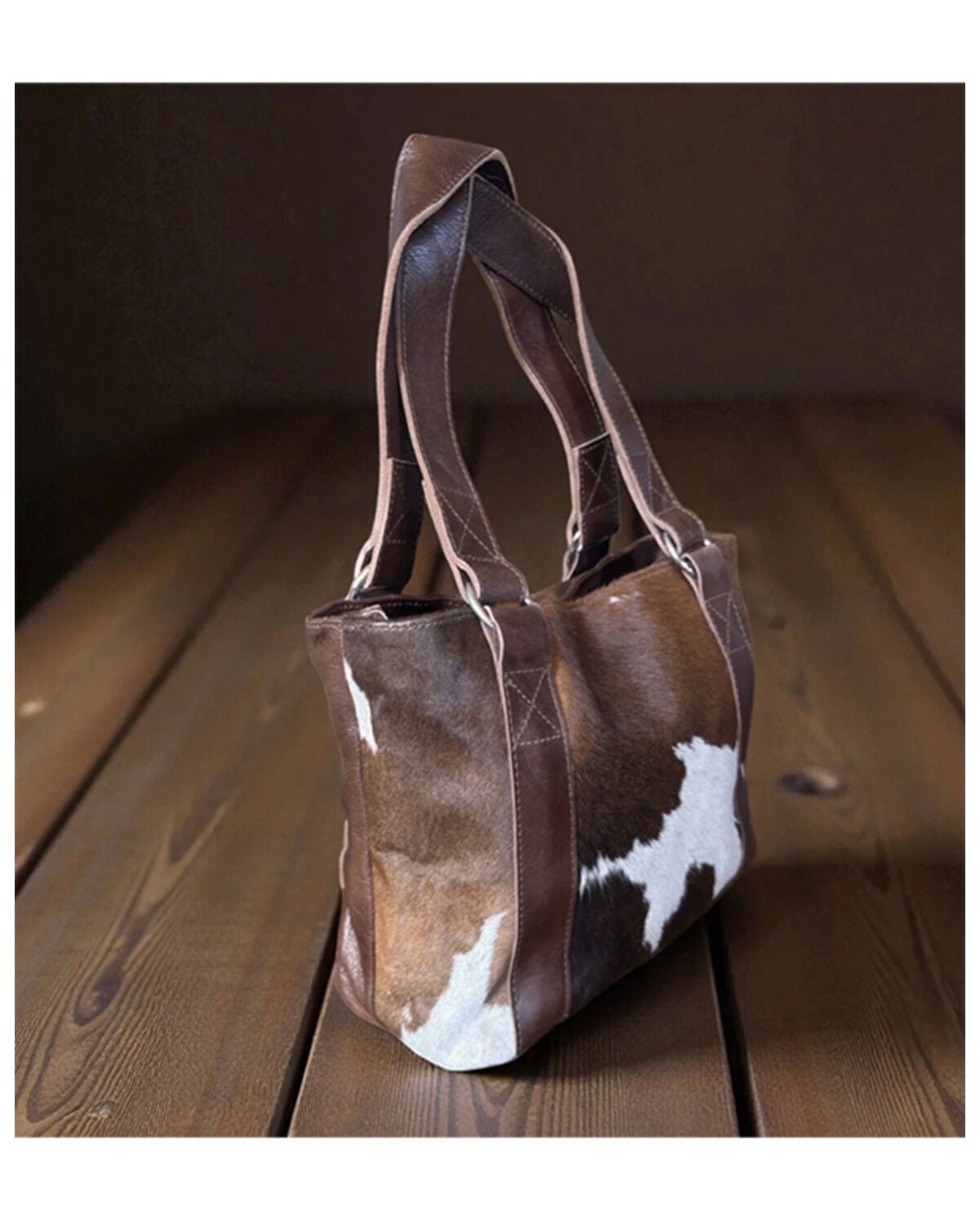 Ranch Junkie Women's Highlands Genuine Cowhide Tote Handbag, Multi, hi-res