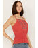 Image #2 - Rock & Roll Denim Women's Southwestern Embroidered Sleeveless Tank, Red, hi-res