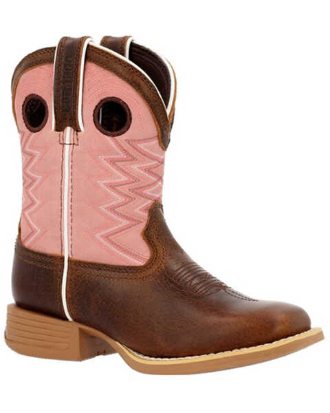 Image #1 - Durango Boys' Lil' Rebel Pro Western Boots - Square Toe , Chestnut, hi-res