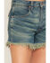 Image #2 - Wrangler Women's Dark Wash High Rise Reworked Denim Shorts, Dark Wash, hi-res